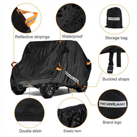 NEVERLAND close-up of heavy denier Oxford fabric, highlights durable weather resistance