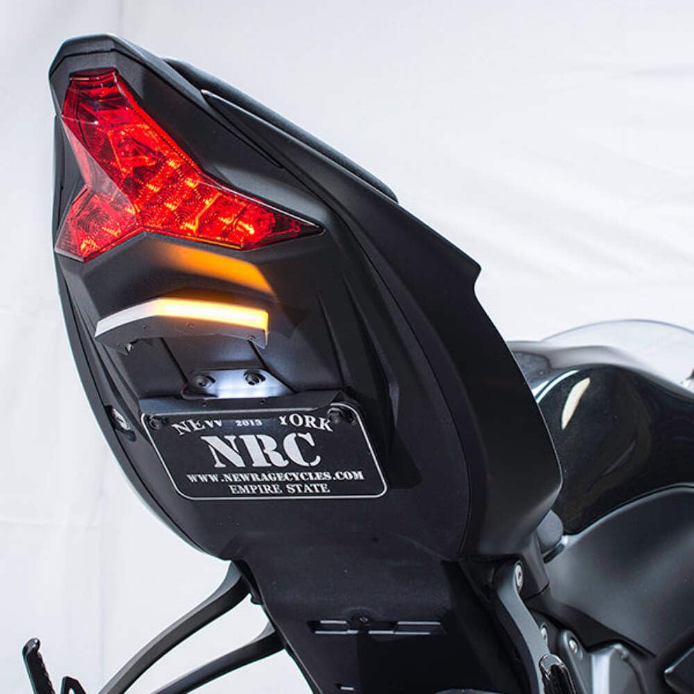 New Rage Cycles front view of eliminator showing compact plate mount and improved rear look