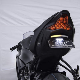 New Rage Cycles installed on Kawasaki ZX-6R displaying sleek tucked rear and visual impact