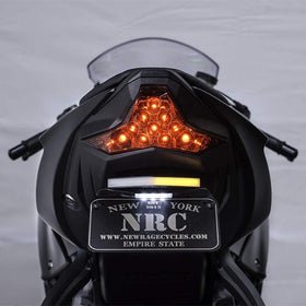 New Rage Cycles side angle showing bracket alignment and aerodynamic rear appearance benefit