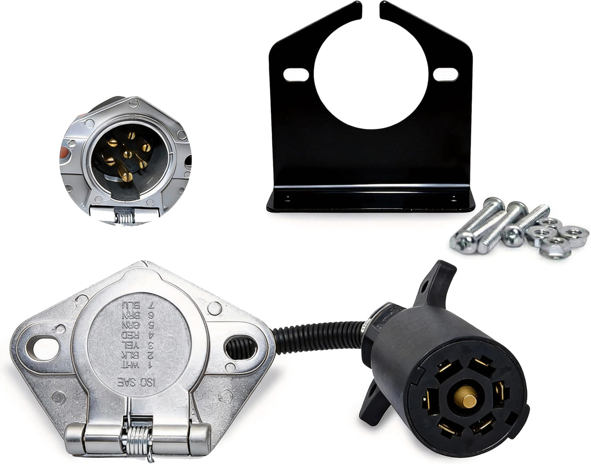 NEW SUN adapter front view showing plug shape and easy connection benefit