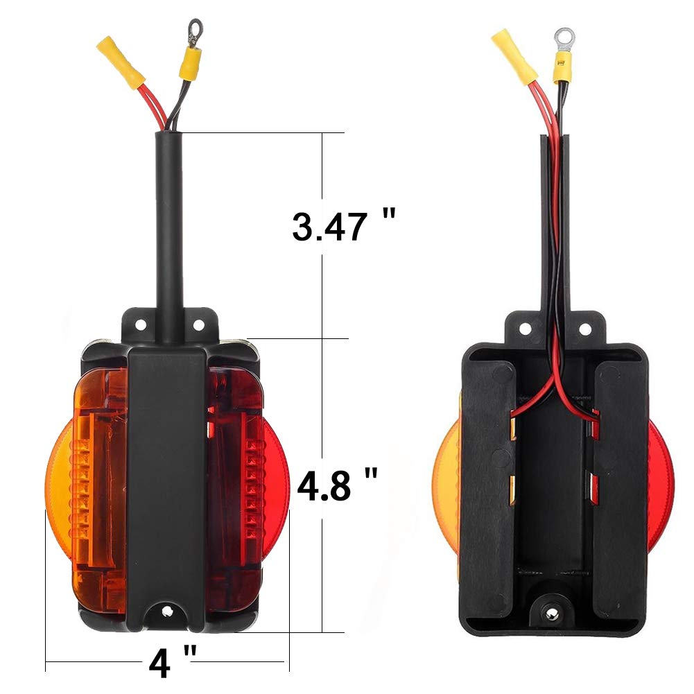 NEW SUN size comparison with ruler showing compact dimensions for easy fender mounting