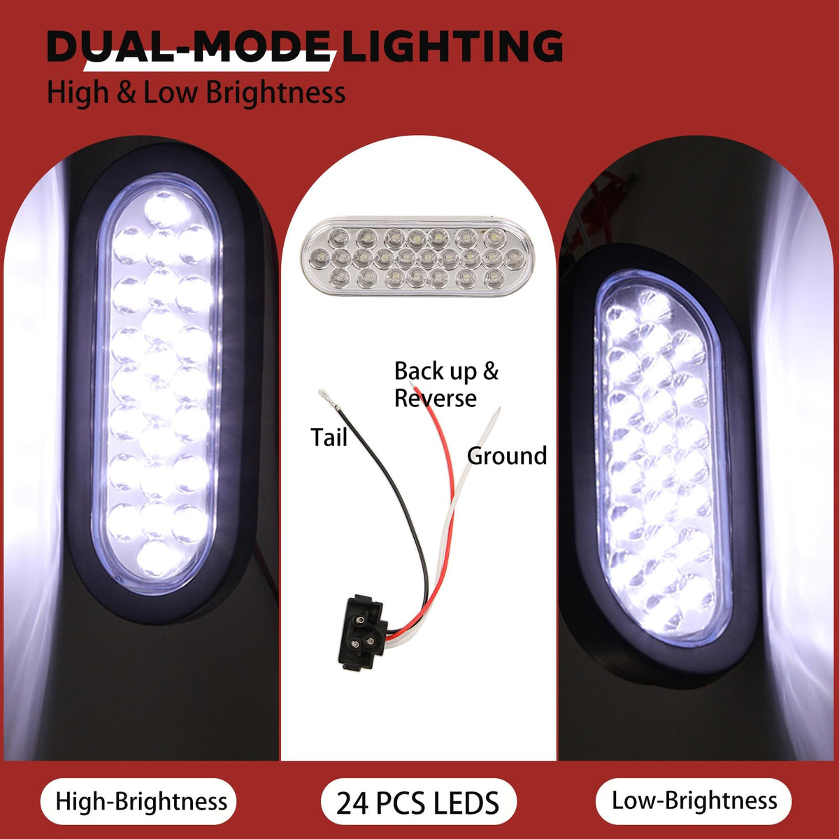 NEW SUN tail light held in hand to show compact 6-inch size and scale