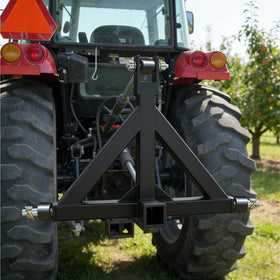 NEWBULIG towing a landscape trailer showing reliable field performance
