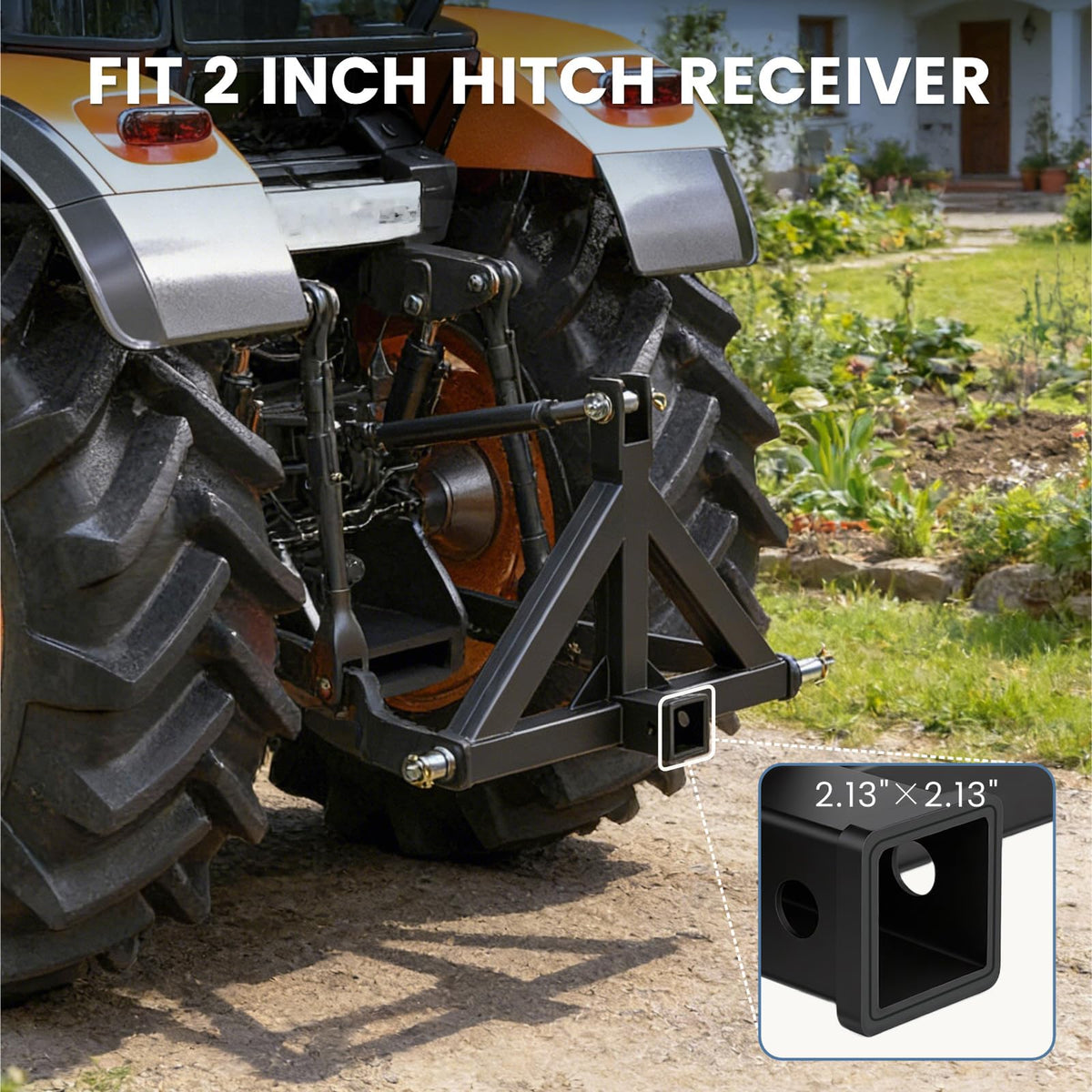 NEWBULIG mounted on tractor side demonstrating stable towing alignment