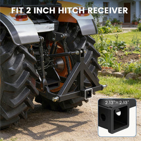 NEWBULIG mounted on tractor side demonstrating stable towing alignment