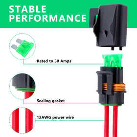 Newdeli open inline fuse holder with visible ATO/ATC fuse and easy access