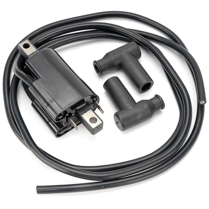 NEWHOW ignition coil front view showing compact marine fit, ensuring reliable spark