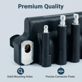 NEWHOW coil next to tape measure for scale showing compact size benefit