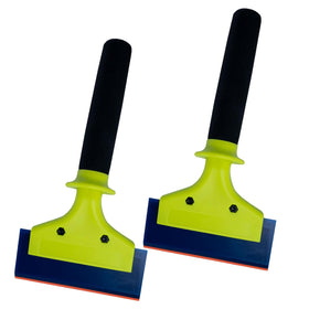 NEWISHTOOL close-up of beveled squared rubber blade showing edge flexibility and precision contact