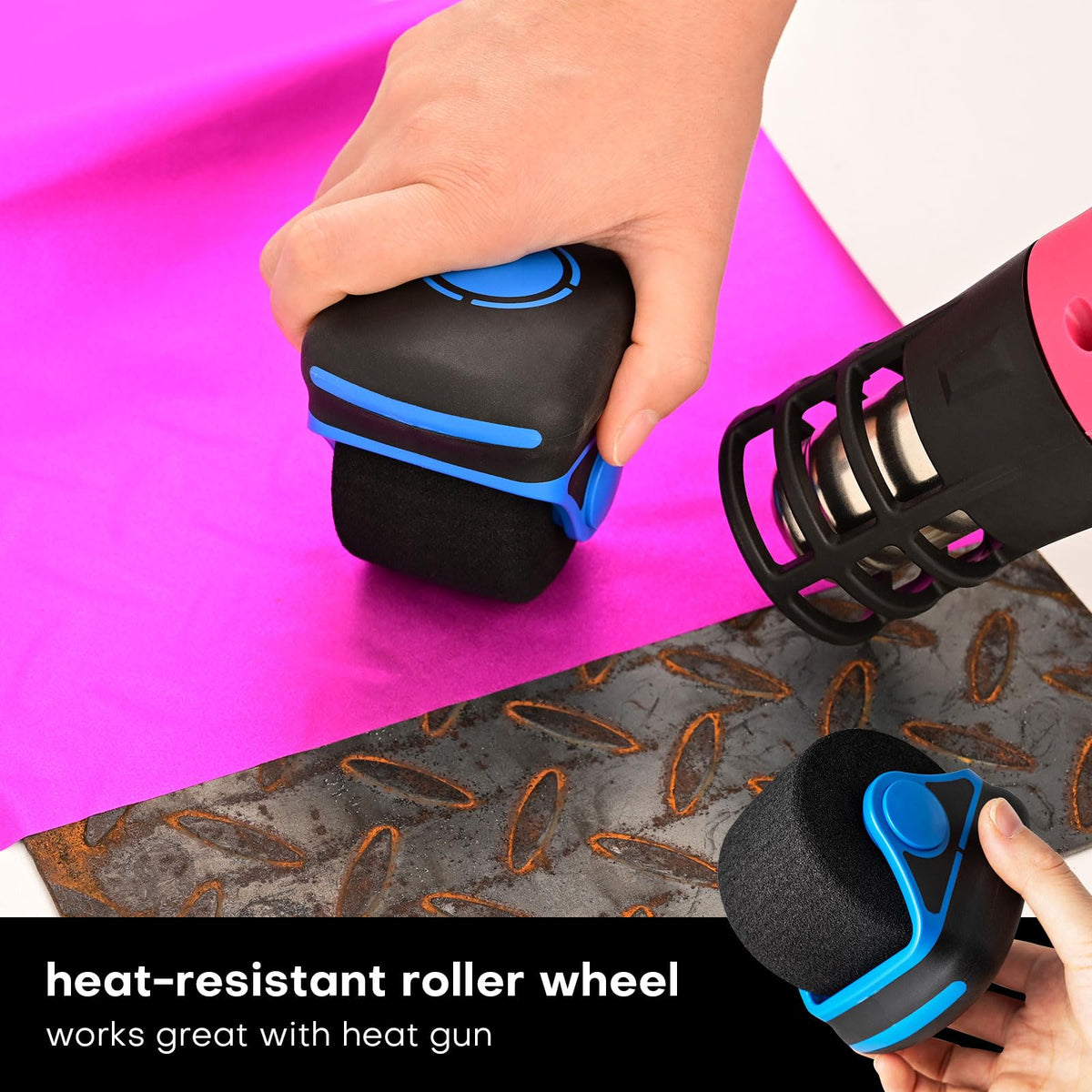 NEWISHTOOL foam wheel detail displaying soft heat-resistant texture for safe pressure