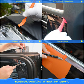 NEWISHTOOL heat gun used to stretch vinyl for smooth conformity