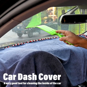 NEWISHTOOL in use during windshield tinting catching water and adhesive drips