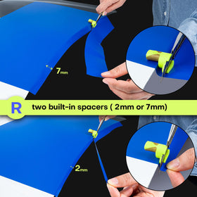 NEWISHTOOL left black and right green guides highlighting handedness benefit