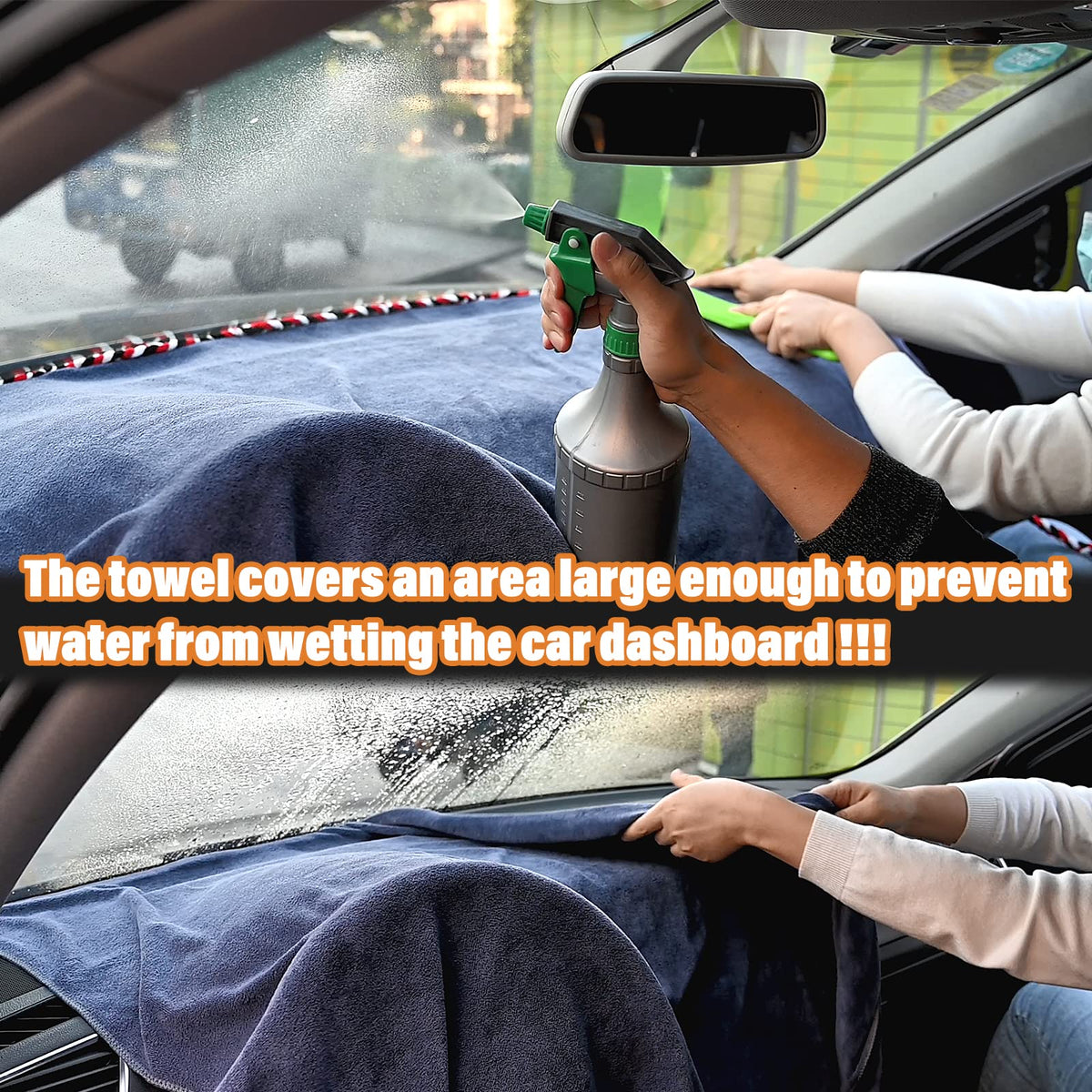 NEWISHTOOL protecting dashboard electronics from moisture while working on windshield