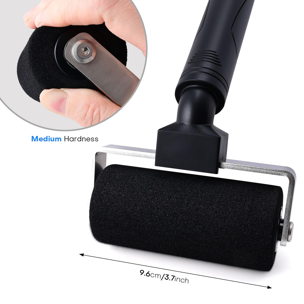 NEWISHTOOL size comparison with hand to show 4-inch width for larger coverage