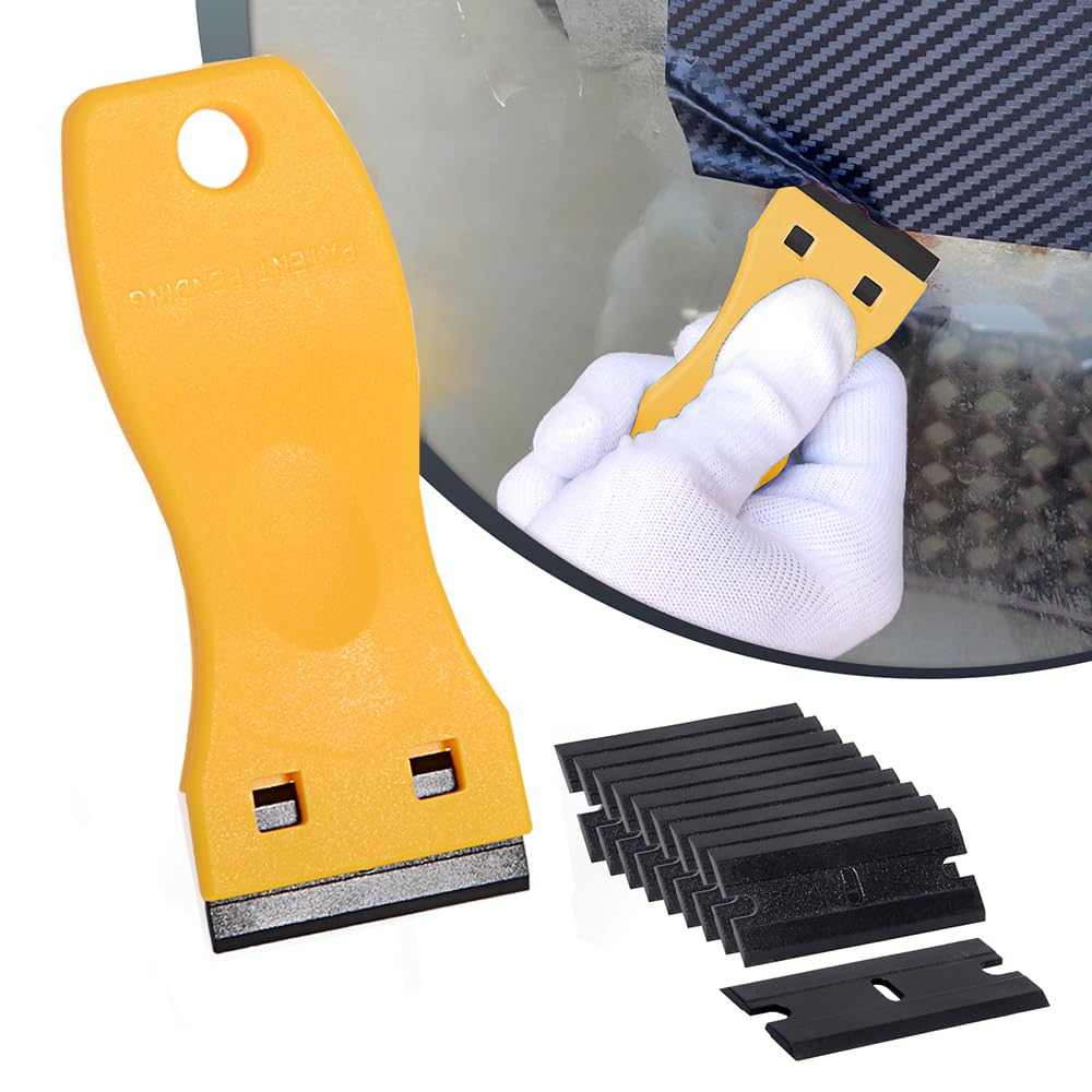 NEWISHTOOL sliding mark scraper showing measurement guide for accurate cuts