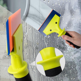 NEWISHTOOL squeegee smoothing window film during application for bubble-free results