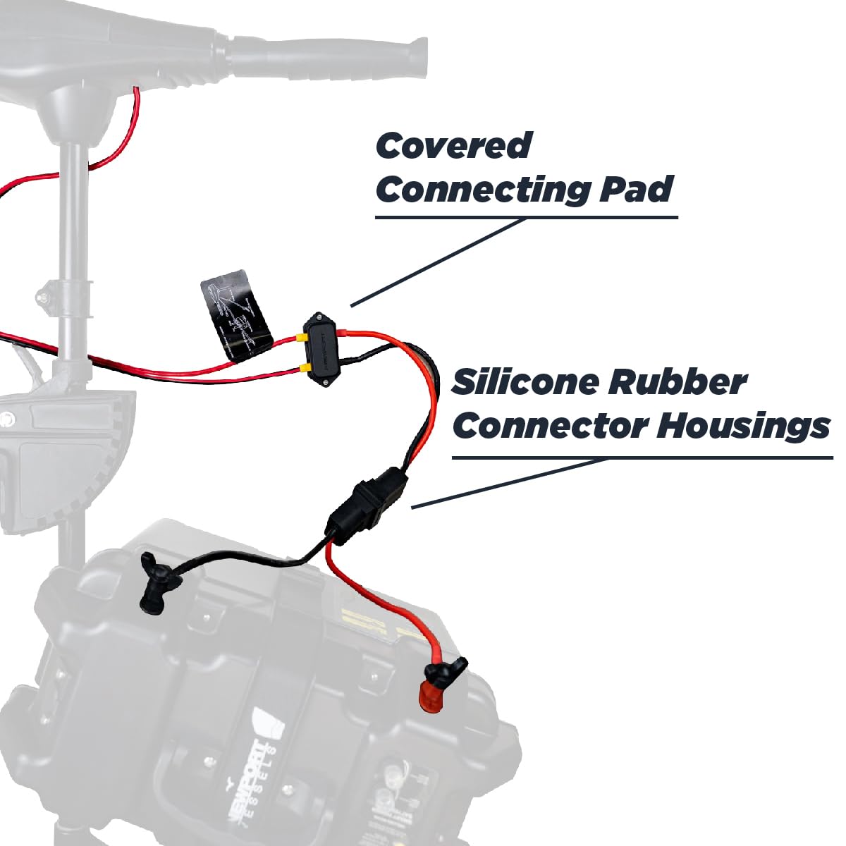 Newport Vessels covered connection pad mounted for protected tidy cable routing