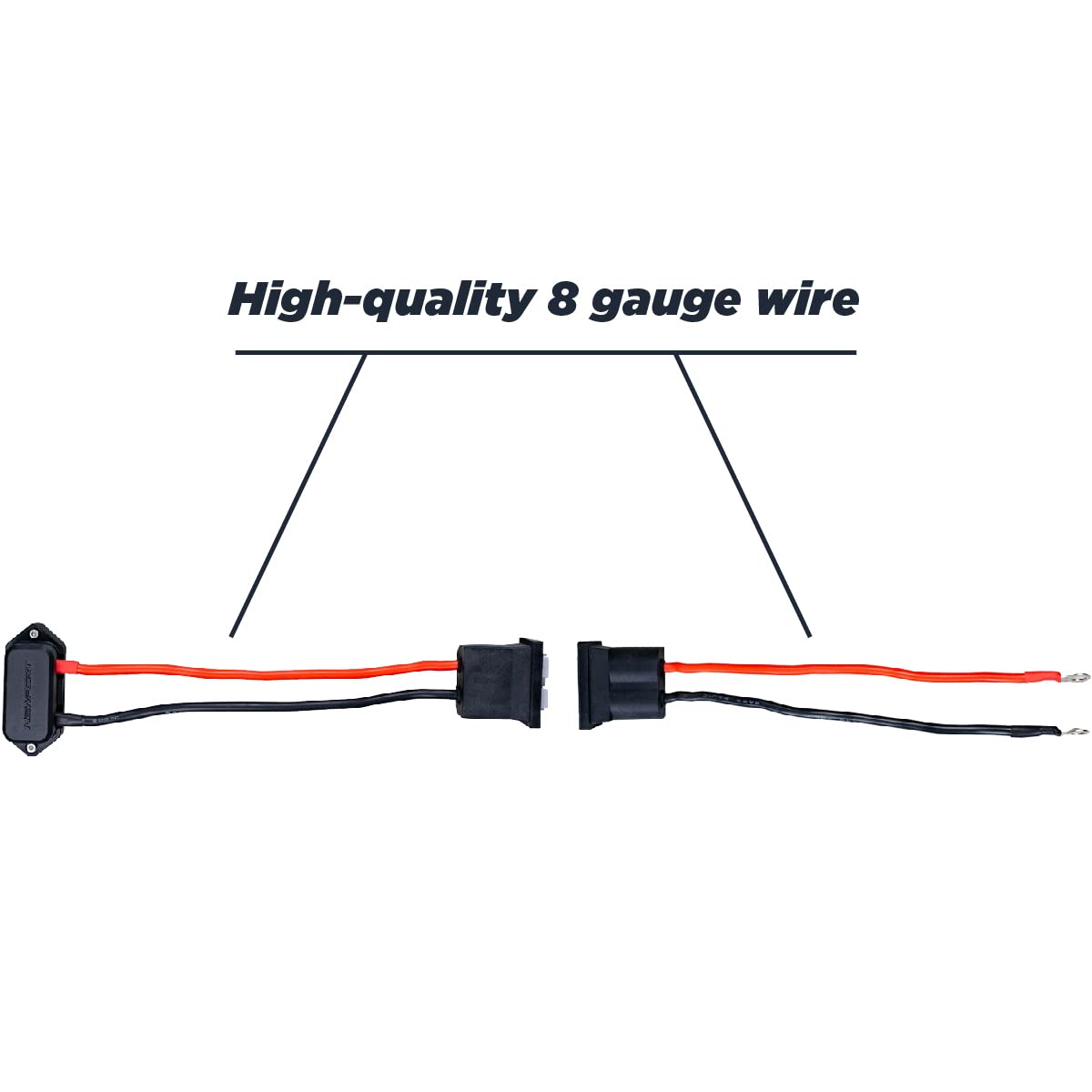 Newport Vessels 8 gauge wire and cable length illustrating low voltage drop benefit