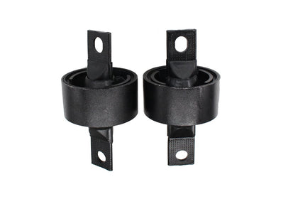 NewYall packaging front view showing both rear lower bushings and clear fitment benefit