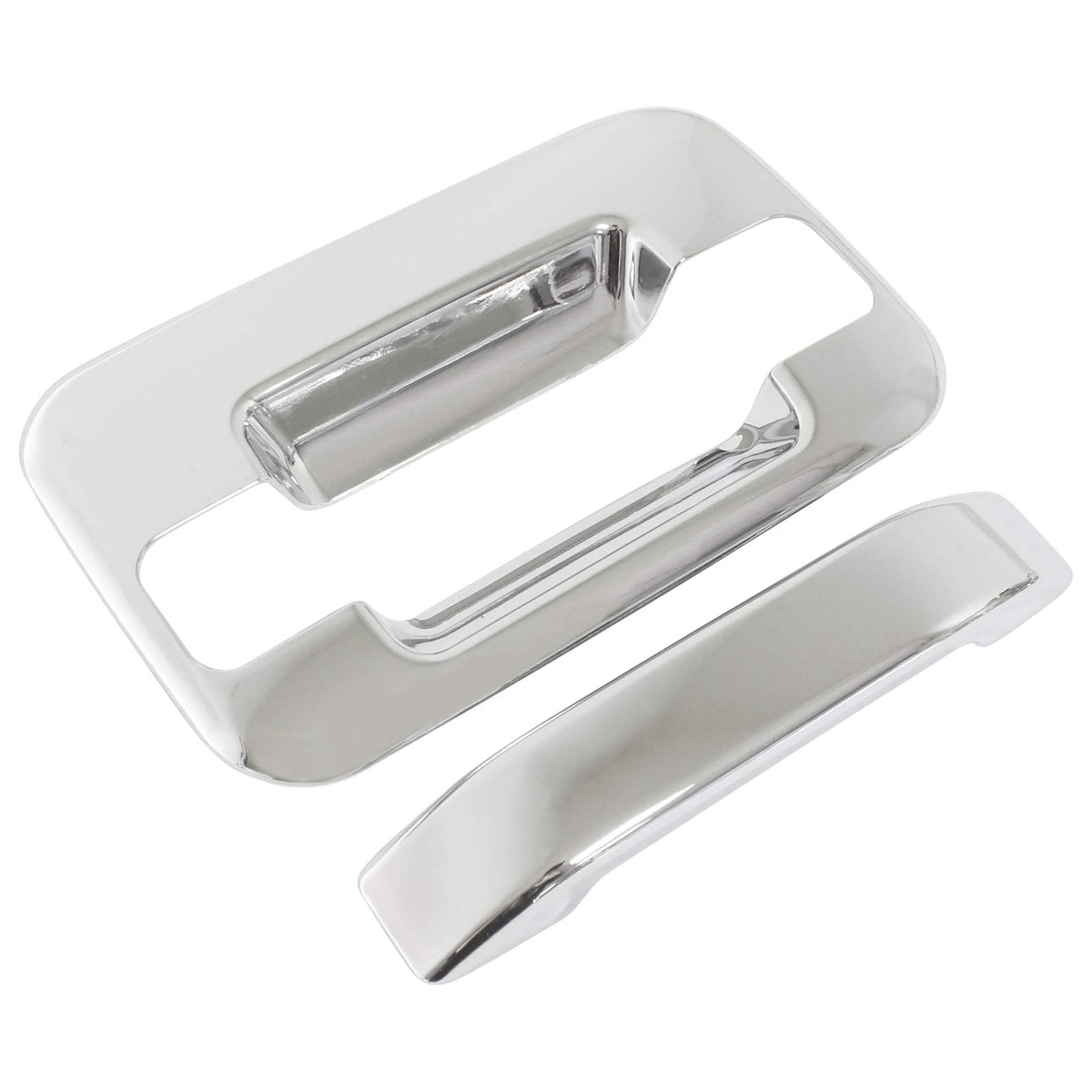 NewYall chrome tailgate cover detail protecting latch area and preventing scratches