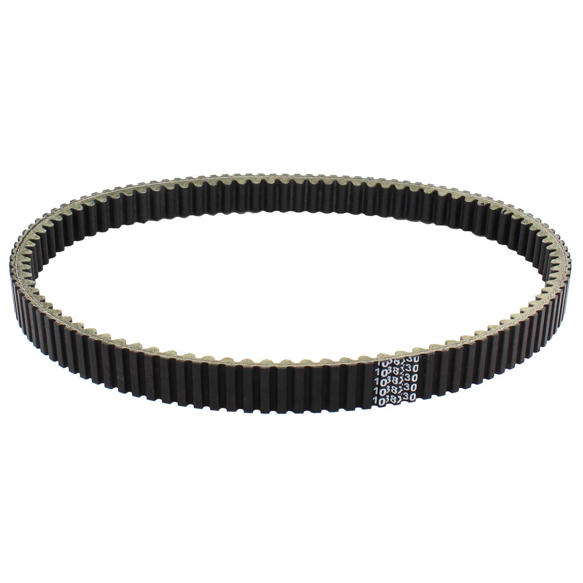 NewYall drive clutch belt front view showing full belt profile and correct fit