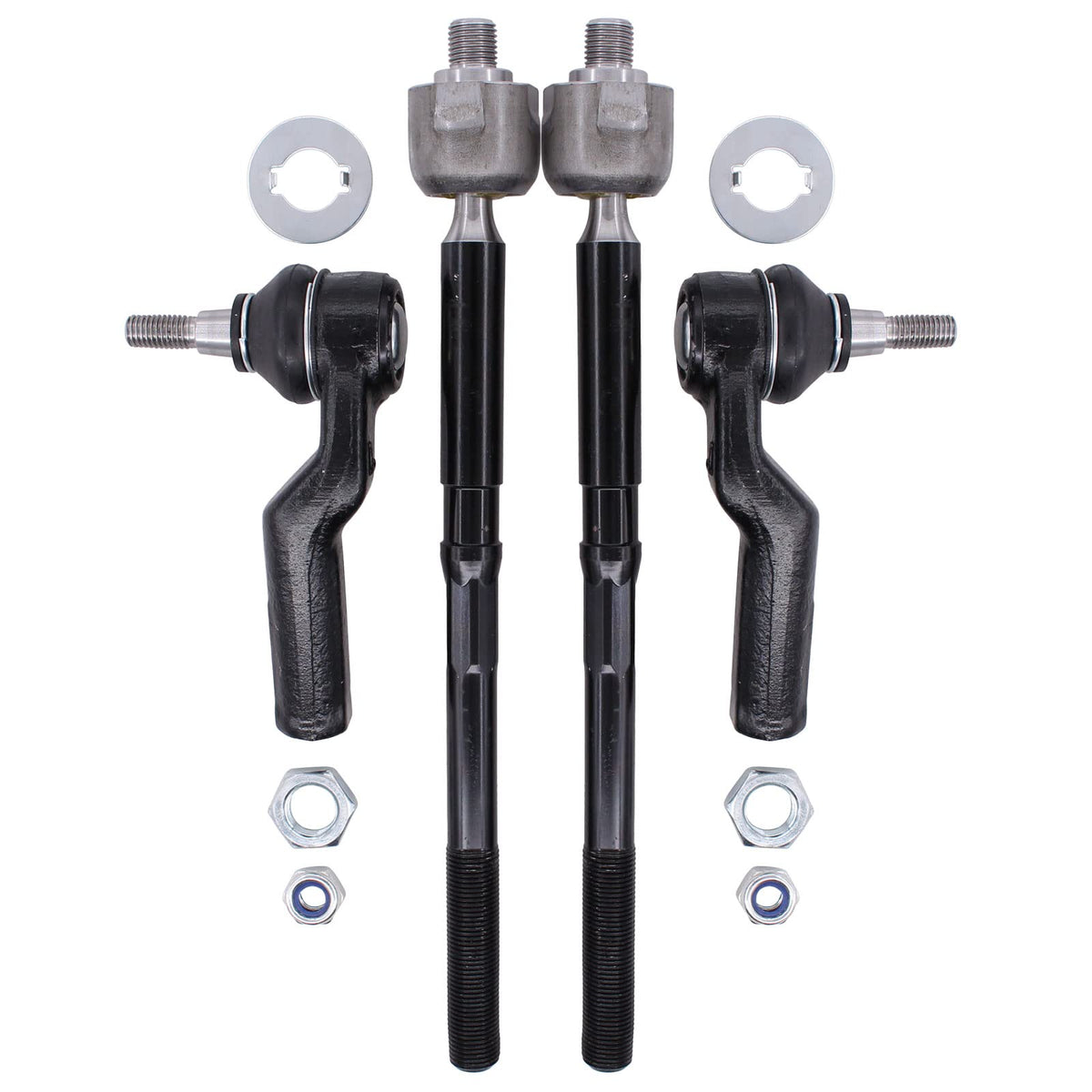 NewYall packaged front tie rod set showing included components and convenience