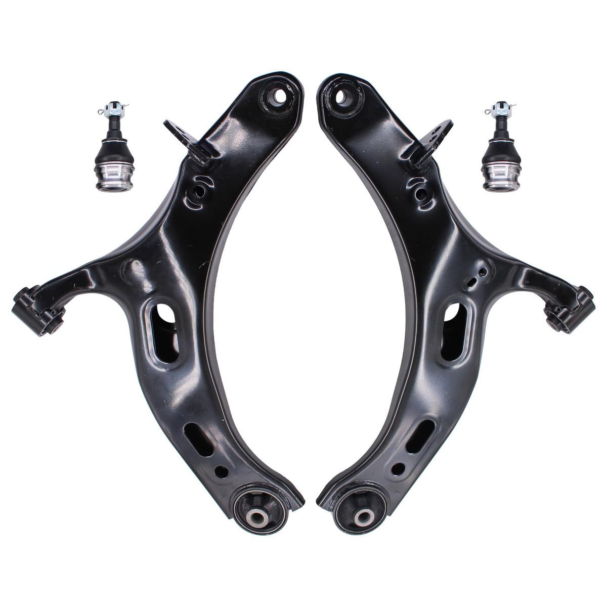 NewYall control arm packaging showing pair and benefit of direct-fit replacement