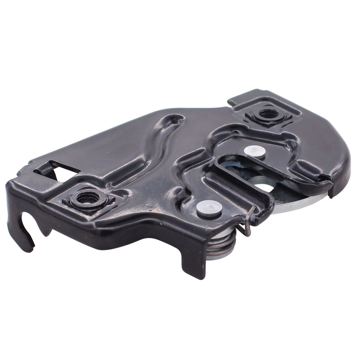 NewYall hood latch installed in engine bay demonstrating direct-fit replacement benefit