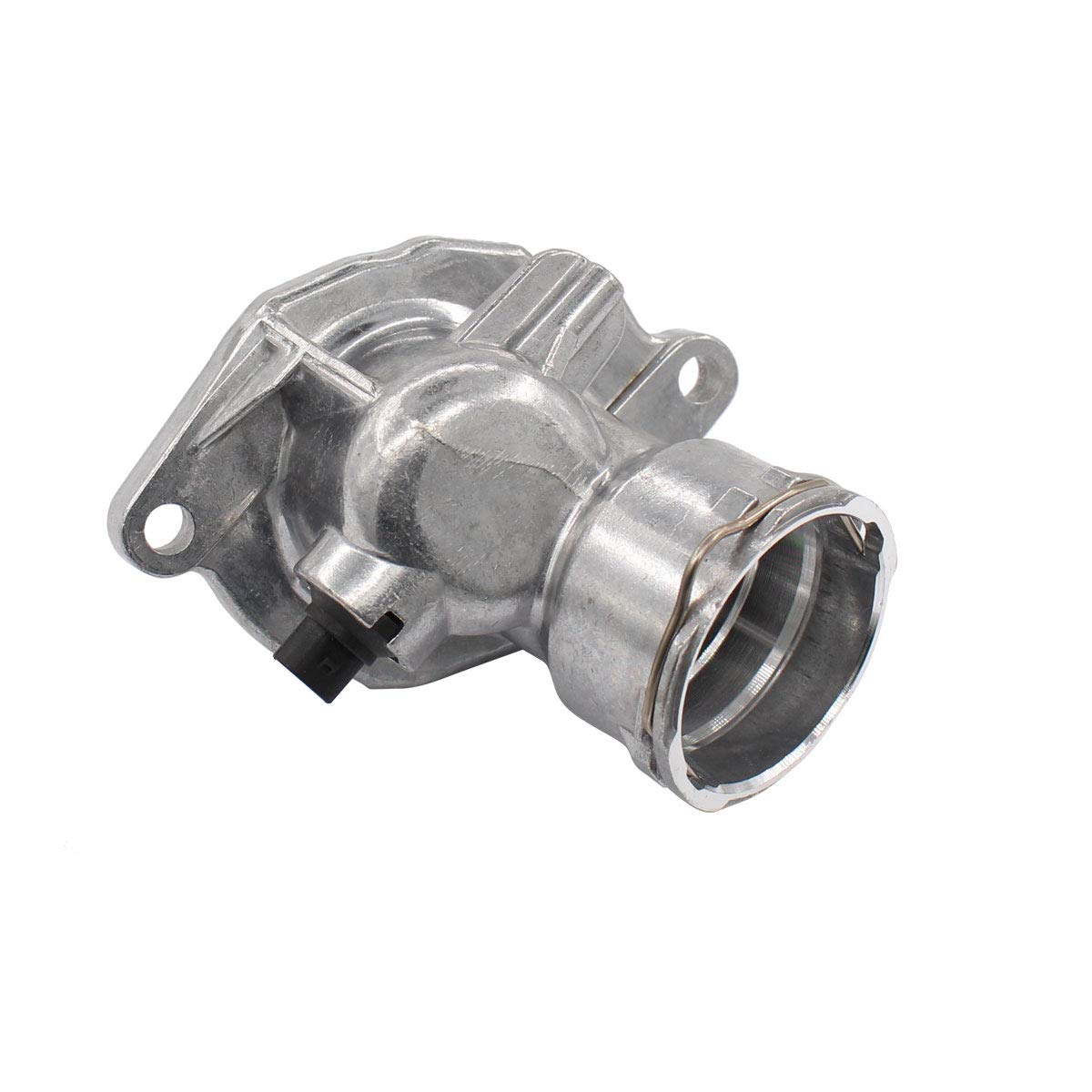 NewYall thermostat housing installed under the hood of a Mercedes, helps prevent coolant leaks