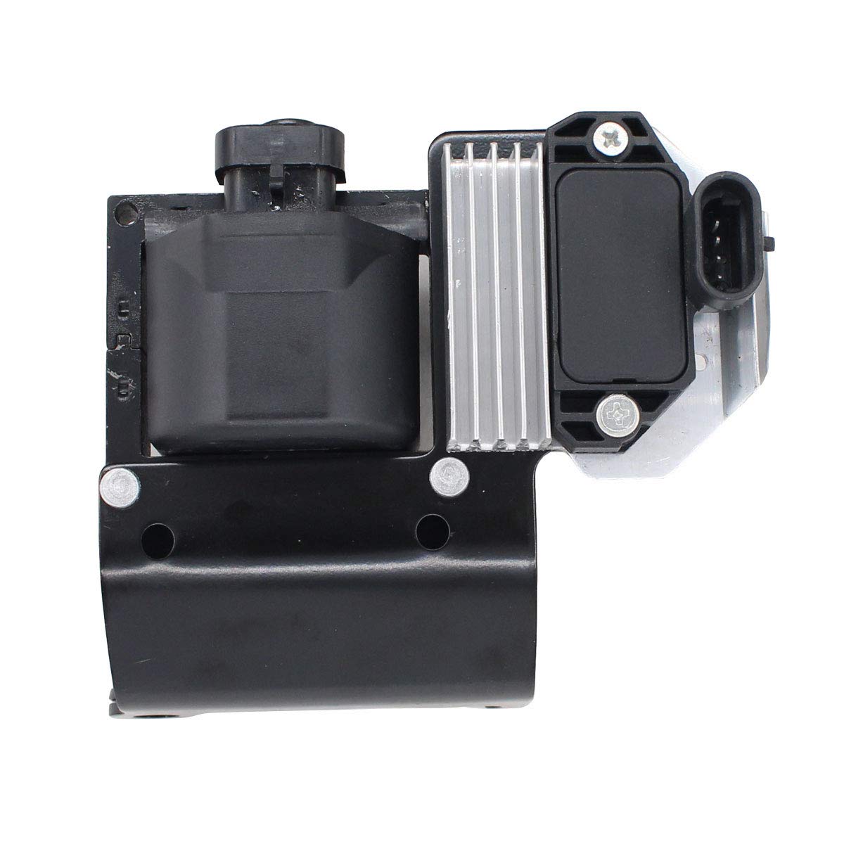 NewYall ignition coil front view showing mounting and exact-fit benefits