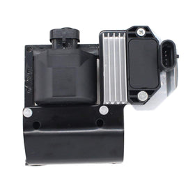 NewYall ignition coil front view showing mounting and exact-fit benefits