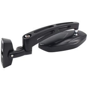 NewYall mirror installed on sportbike fairing showing low-profile look and aero benefit