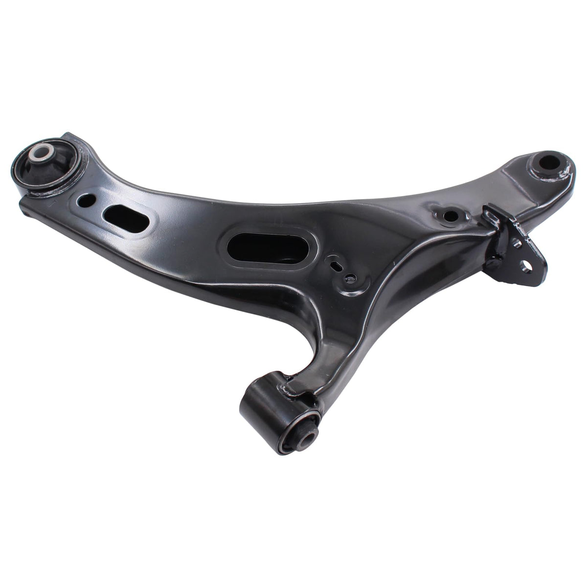 NewYall right control arm underbody view showing correct mounting and stability