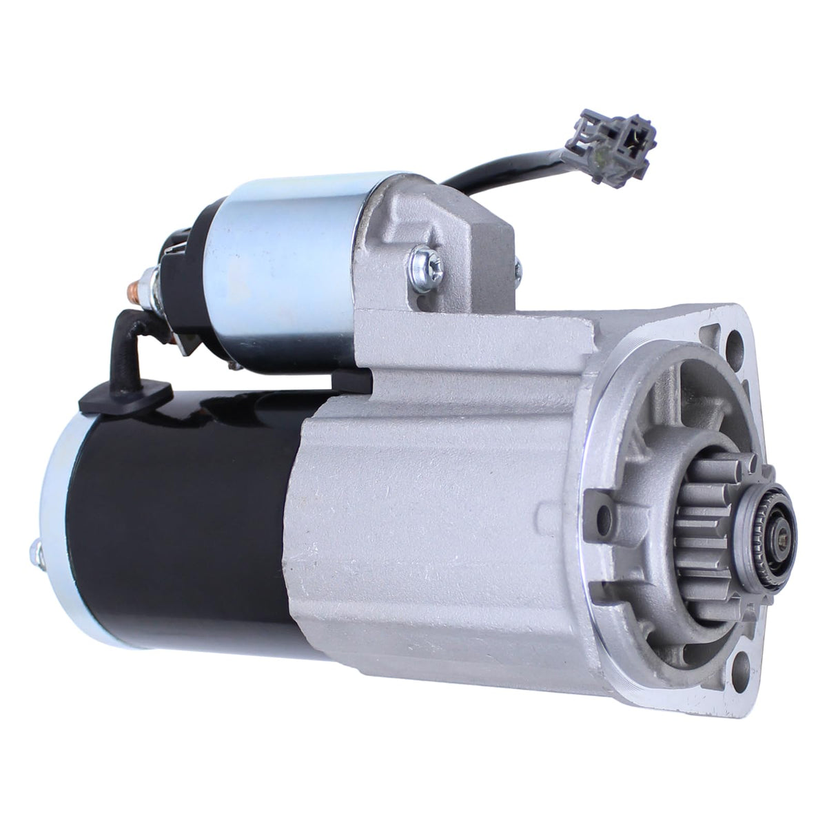 NewYall starter front view showing mounting flanges and electrical terminals for easy fit