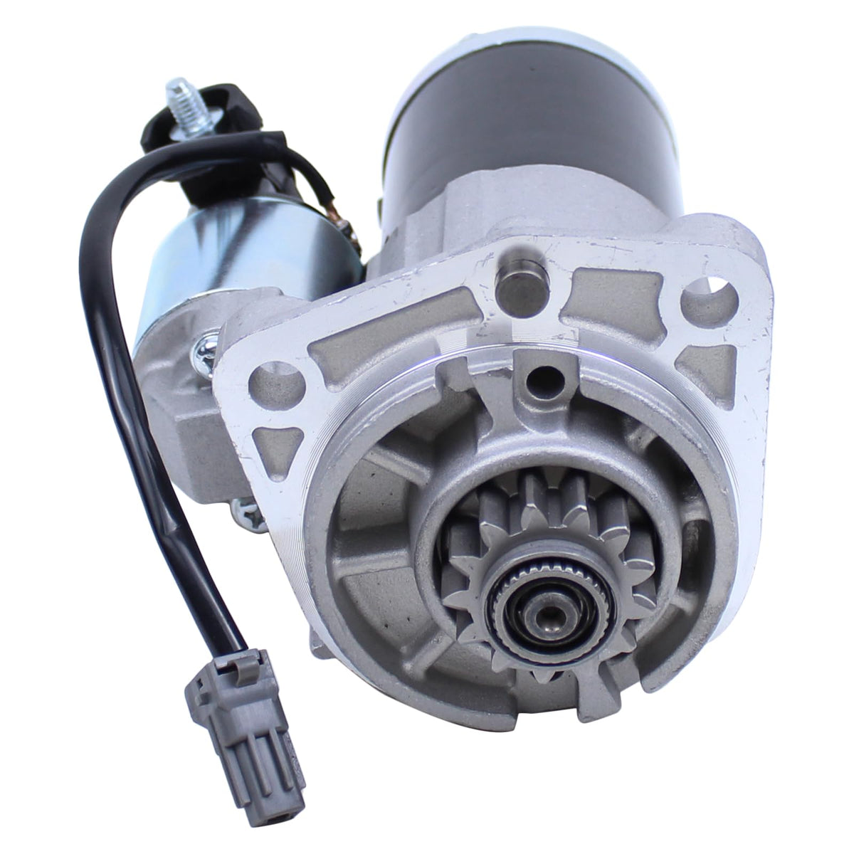 NewYall starter installed in a Nissan engine bay demonstrating direct-fit replacement benefit