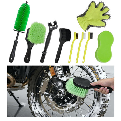 NexaBrush front packaging showing all nine cleaning tools and labels for quick identification