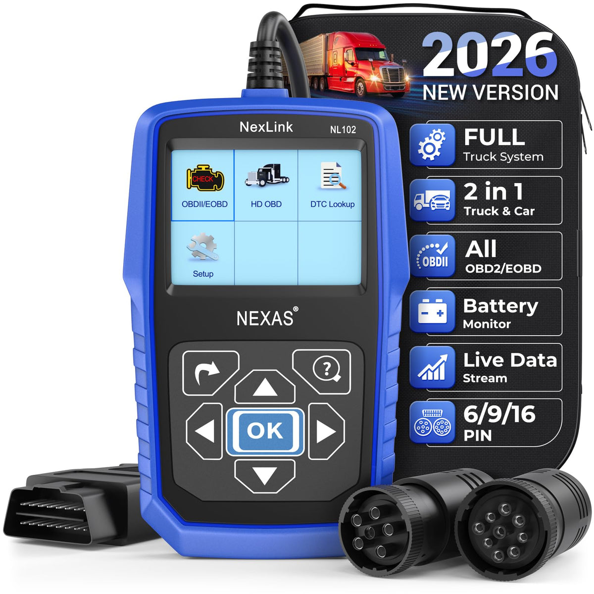 NEXAS NL102 front view showing rugged housing and easy-grip design for durability