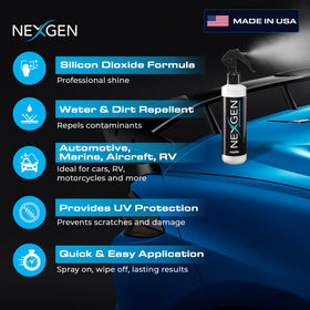 Nexgen before and after hood split showing improved shine and protection benefit