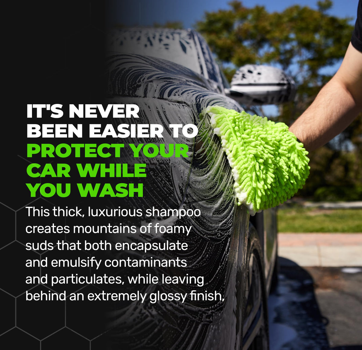 Nexgen foam cannon application creating thick suds for safe cleaning