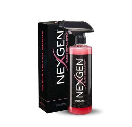 Nexgen front packaging 16oz showing bottle and spray head, quick clean benefit