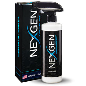 Nexgen bottle front view showing label and easy-spray nozzle for fast application