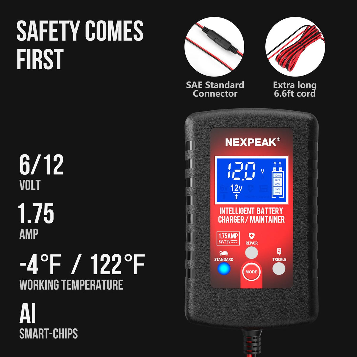 NEXPEAK compact size next to hand showing portability and space-saving