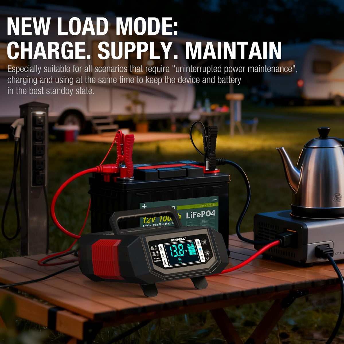 NEXPEAK LOAD mode powering accessories while charging for convenience