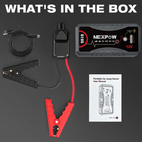 NEXPOW placed in car trunk with accessories showing readiness for emergencies
