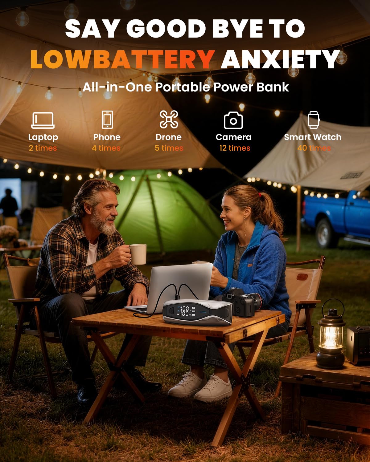 NEXPOW connected to a car engine illustrating quick jump-start benefit
