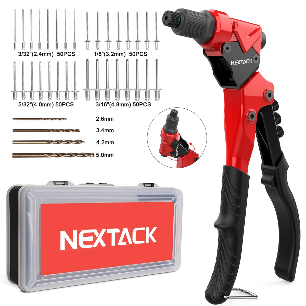 NEXTACK front packaging showing kit contents and portability benefits