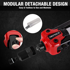 NEXTACK NT300 removable mandrel catcher catching stems for clean, safe disposal