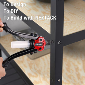 NEXTACK NT300 held in hand for scale, showing durable construction and grip benefit